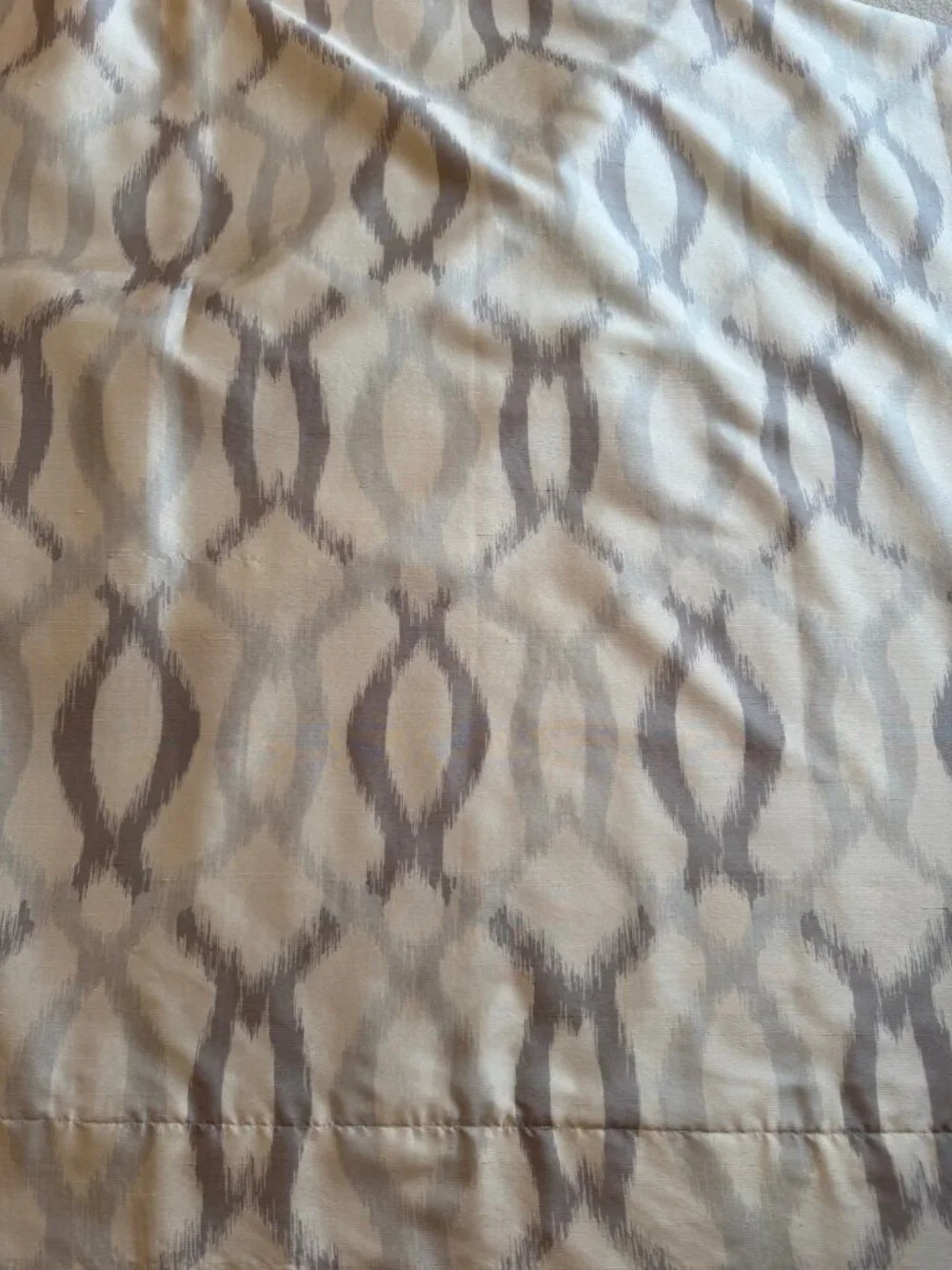 West Elm Ikat Links Silk Collection Curtain (2 Panels), Platinum - A